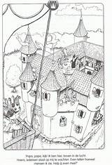 Kleurplaat Kleurplaten Kasteel Ridders Volwassenen Ridder Château Prinsessen Tekening Villes sketch template