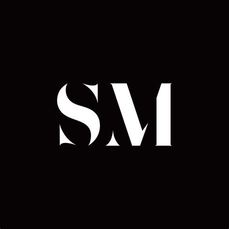 sm logo letter initial logo designs template  vector art  vecteezy