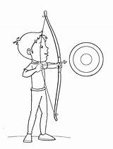 Coloring Arrow Bow Boy Targets Target Color Arrowhead Getcolorings Printable Pages Kids sketch template