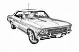 Chevelle Chevy Ss 1966 Illustration Keith Webber Jr Print Photograph Prints sketch template