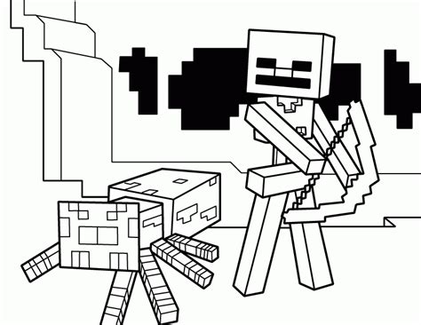 minecraft wither skeleton coloring page quality coloring page