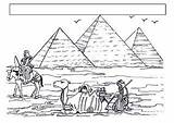 Egipto Piramides Treball Vuelta Projecte Dibujar sketch template
