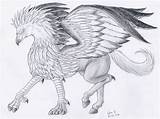 Hippogriff Horse Hipogrifo Grifo Mythical Mitologicos Birds Monstruos Lintufriikki Mythological Grifos sketch template