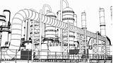 Refinery Plant Chemical Sketch Wire Frame Footage Paintingvalley Royalty Waste sketch template