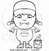 Painter Cartoon Girl Angry Clipart Thoman Cory Outlined Coloring Vector Happy 2021 sketch template