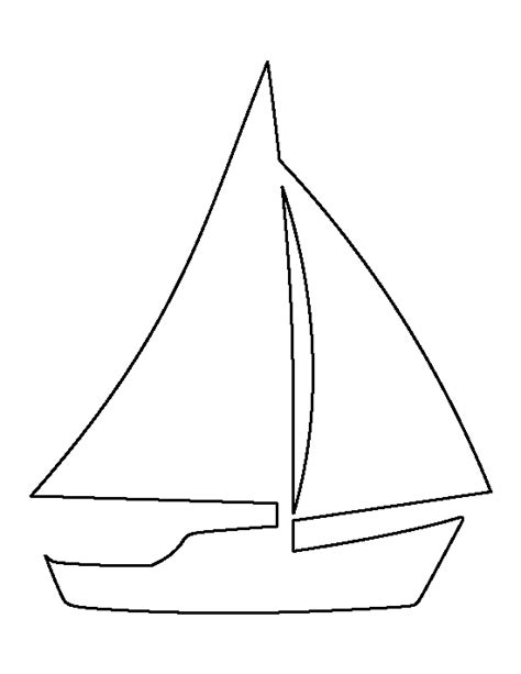 sailboat pattern   printable outline  crafts creating
