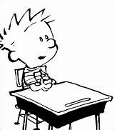 Calvin Coloring Hobbes Pages Getcolorings sketch template