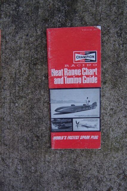 vintage champion spark plug racing heat range chart tuning guide gap styles  ebay