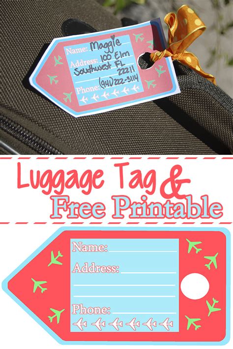 luggage tags  printable mom explores southwest florida