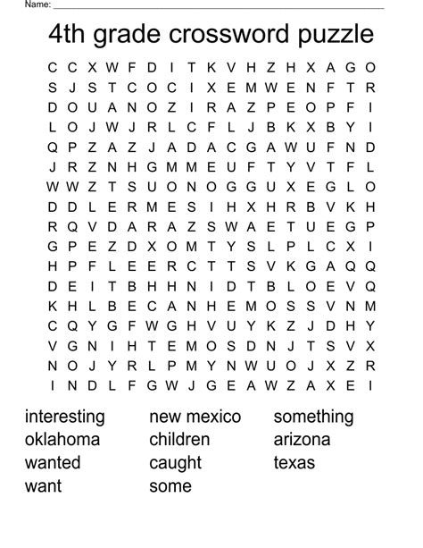grade crossword puzzle word search wordmint