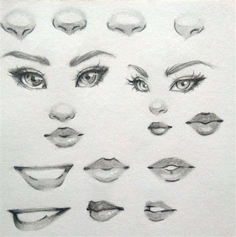 drawing practice drawing eyes nose  lips steemit   easy