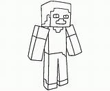Coloring Minecraft Pages Steve Popular sketch template