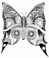 Butterfly Mandala Coloring Pages Drawing Printable Butterflies Drawings Animals Adult Animal Printables Adults Hard Abstract Colouring Easy Book Coloriage Print sketch template