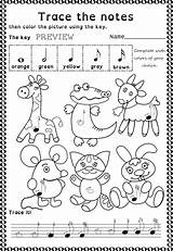 Worksheets Music Symbols Kindergarten Notes Easy Beginners Trace Kids Tracing Fun Games Color Play Blank Things Primary Funny Different Learning sketch template