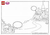 Lego Disney Coloring Pages Castle Princess Cindarella Princesses Printable Color Comments sketch template