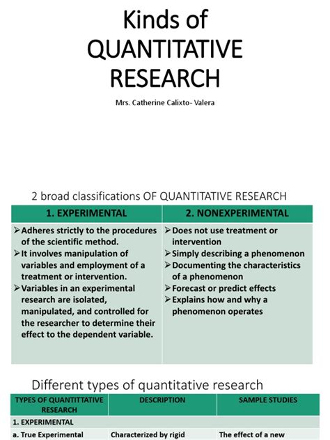 kinds  quantitative research  pptx experiment causality