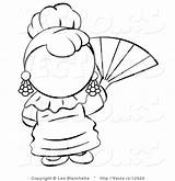 Fan Clipart Hand Spanish Girl Coloring Waving Pages Vector Woman Outlined Leo Electric Drawing Clip Blanchette Library Use Panda Getdrawings sketch template