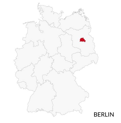 berlin map german map map  germany  red color  png