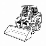 Coloring Steer Loader Pages Bobcat Skid Clipart Bulldozer Cliparts Clip Printable Getcolorings Color Library Getdrawings Clipground Mecanic sketch template
