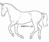 Lineart Canter Dressage Cantering sketch template