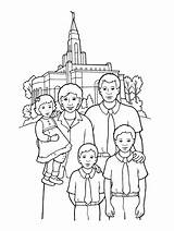Temple Coloring Family Lds Pages Happy Temples Primary Kids Families Church Drawing Going Printable Sealing Front Standing Color Print Baby sketch template