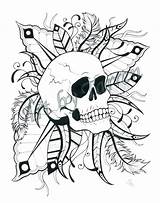 Coloring Pages Skull Skulls Printable Sugar Girly Adults Print Cool Awesome Adult Tribal Flaming Feathers Colouring Tattoo Color Animal Sheets sketch template