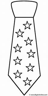 Coloring Neck Tie Father Fathers Stars Ties Pages Printable Color Kids Happy Star Necktie Clothing Print Bigactivities Activity sketch template