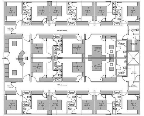 fully furnished hotel room plan layout autocad file cadbull