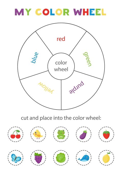 color wheel educational game  learning primary colors