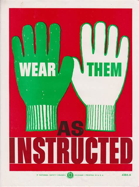 Vintage Workplace Safety Poster 1960s National Safety Council