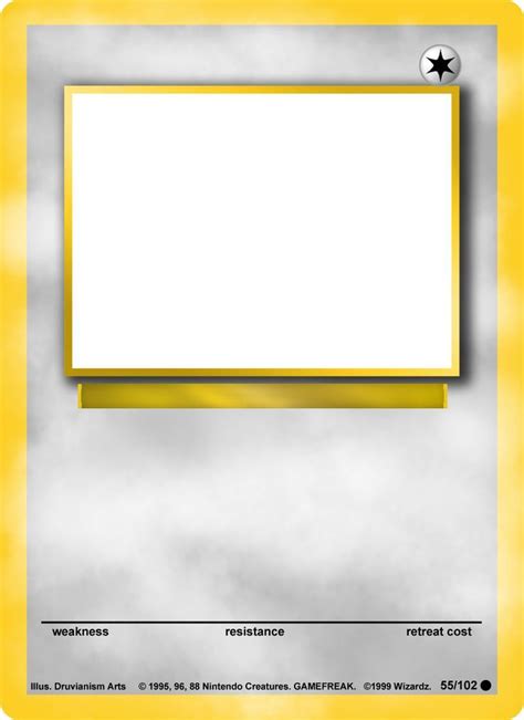 blank pokemon card template blank pokemon card mega invitation