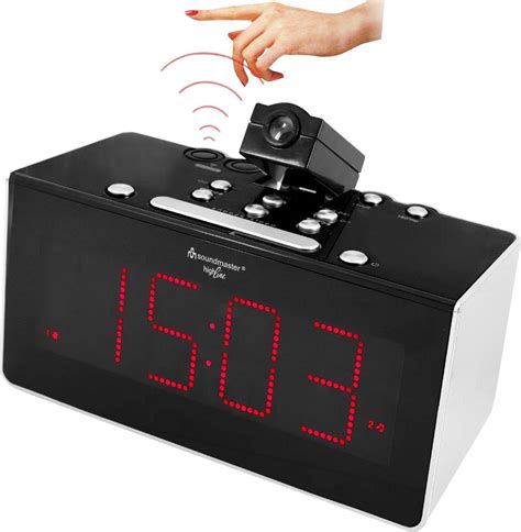 soundmaster fur fm radio alarm clock wireless reception black conradcom