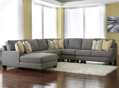 signature design  ashley chamberly alloy modern  piece sectional sofa  left chaise