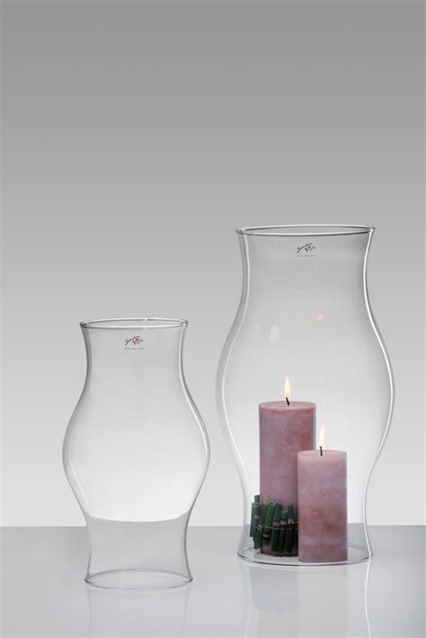Glass Vase Hurricane Round Clear By Sandra Rich Ebay