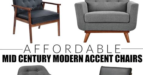 stylish  budget friendly mid century modern accent chairs