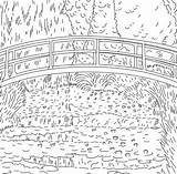 Monet Claude Coloring Pages Colouring Sheets Printable Kids Coloriage Water Google Dessin Artist Lilies Bridge Painting Paysage Search Da Colorare sketch template