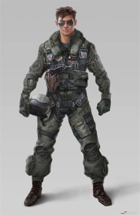 fighter pilot jroid  sci fi characters fighter pilot concept art