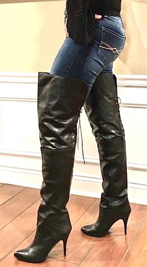 botas sexy leather thigh high boots sex appeal thigh highs