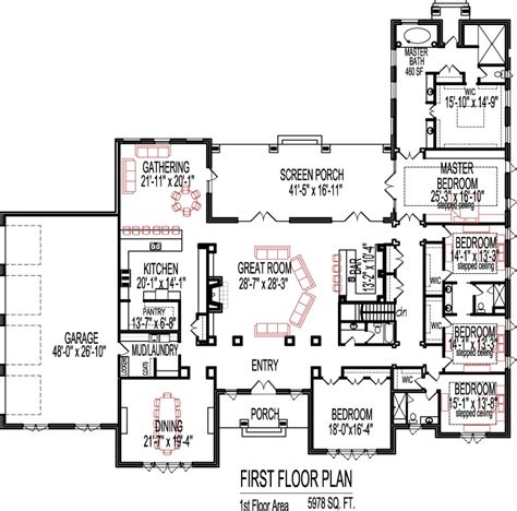 bedroom house plans open floor plan design  sq ft house  story