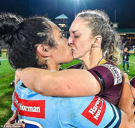 Sport News Nrlw Star In Famous State Of Origin Same Sex Kissing Photo