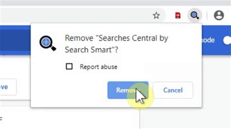 remove searches central  search smart extension virus youtube