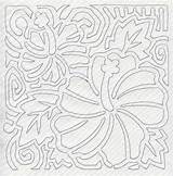 Mola Pages Molas Designs Hibiscus Single Coloring Hawaiian Template Embroidery sketch template