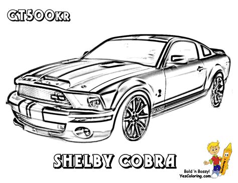 carfordmustang shelby gt  coloring pages book  kids