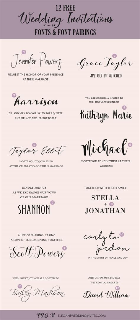Wedding Invitation Font Pairing Guide With Free Killer