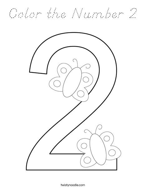 color  number  coloring page dnealian twisty noodle