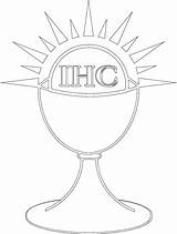 Coloring Chalice Host sketch template