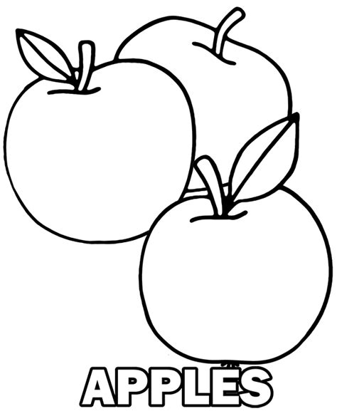 tasty apples  coloring page  print