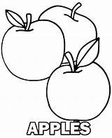 Coloring Apples Three Print Pages Fruit Sheet Apple Kids Color Printable Fruits Topcoloringpages sketch template