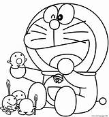 Doraemon Coloring Cartoon Pages Print Printable Color sketch template