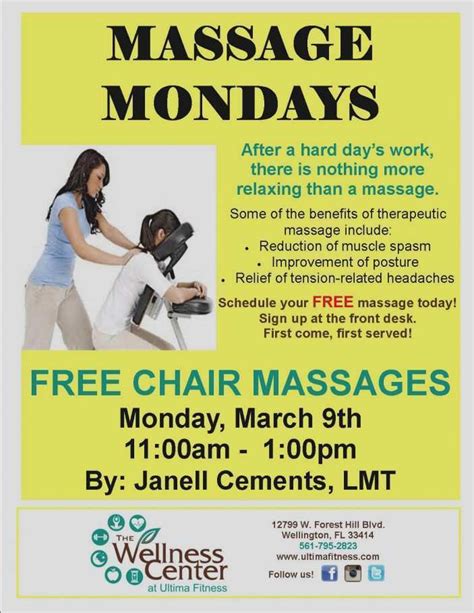 69 customize chair massage flyer templates photo with chair massage